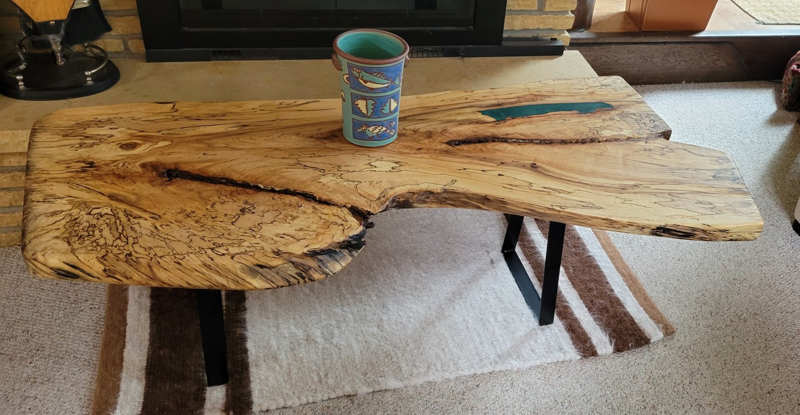 Live Edge Maple Coffee Table Custom Table