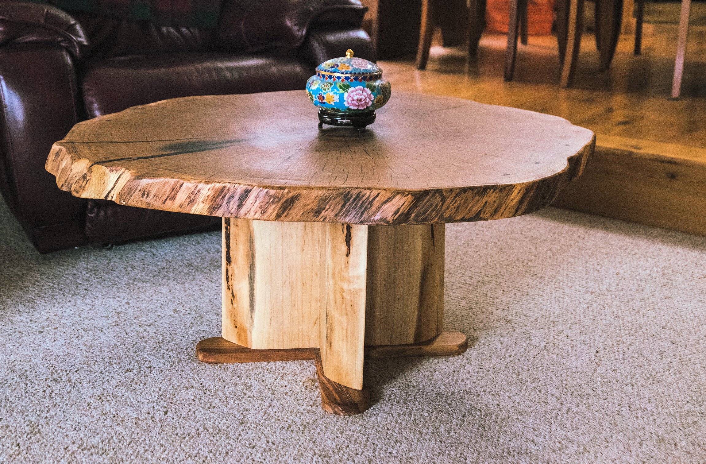 Oak Cookie End Table